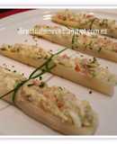 Espárragos rellenos de salmón ahumado