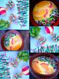 Welcoming a New Bride-Hot Air Balloon Sandwiches, Mango Smoothie