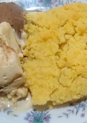 Una foto de Kurumbé (léase crumble) de manzana