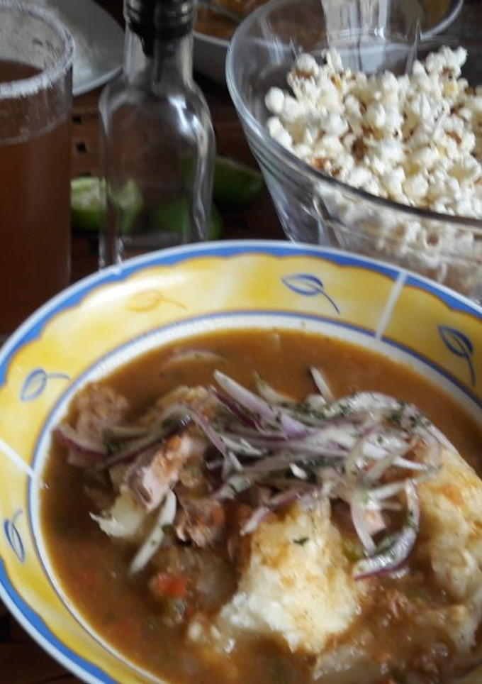 Una foto de Encebollado de albacora