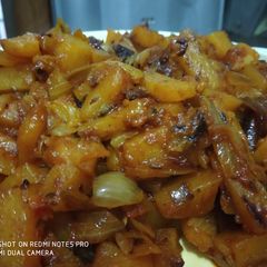 A picture of Pumpkin bhaji.