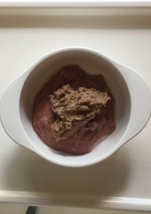 Foto resep Pure Beras Merah Hati Ayam MPASI 6 bulan