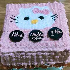 A picture of Kue ulang tahun karakter hello kity.
