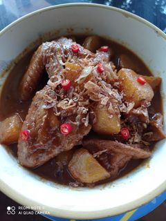 Foto resep Semur ayam kentang tahu. Enak banget