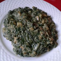 Creamy spinach A picture of Creamy spinach.