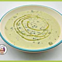 Una foto de Crema de calabacín con queso azul