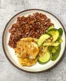 Giảm cân - eat clean - d2: Ức gà áp chảo + bí ngòi xào (419calo)