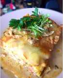 Lasaña de pollo y verduras
