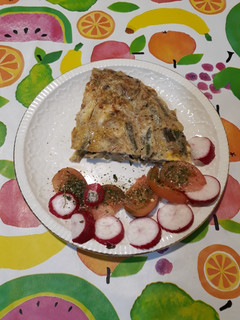 Una foto de Tortilla de verduras verdes