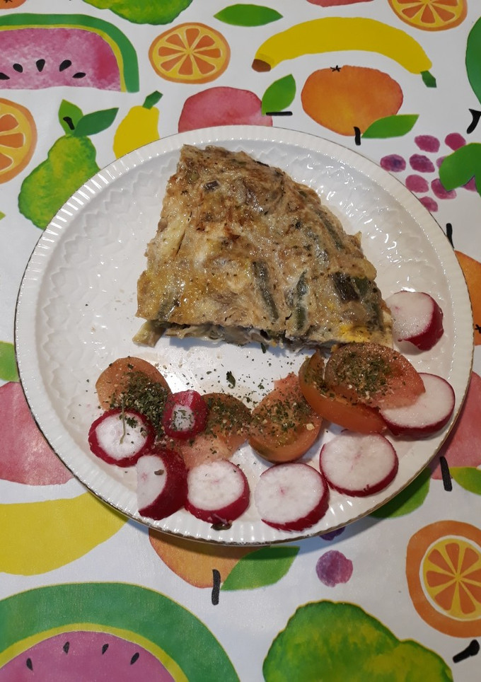Una foto de Tortilla de verduras verdes