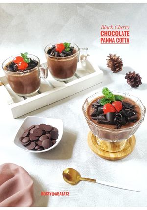 Foto resep Black Cherry Chocolate Panna Cotta