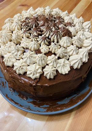 A picture of Chocolate Vanilla Cake.
