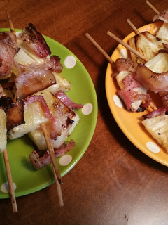 Bacon Pineapple Kabobs-夏威夷風的烤鳳梨培根串燒❤!!! 的食譜成品照片