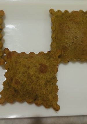 A picture of Square Methi Masala Poori.