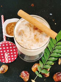 A picture of Cinnamon Dates milkshake (khajoor milkshake).