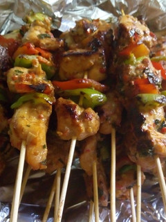 A picture of Chicken kebab.