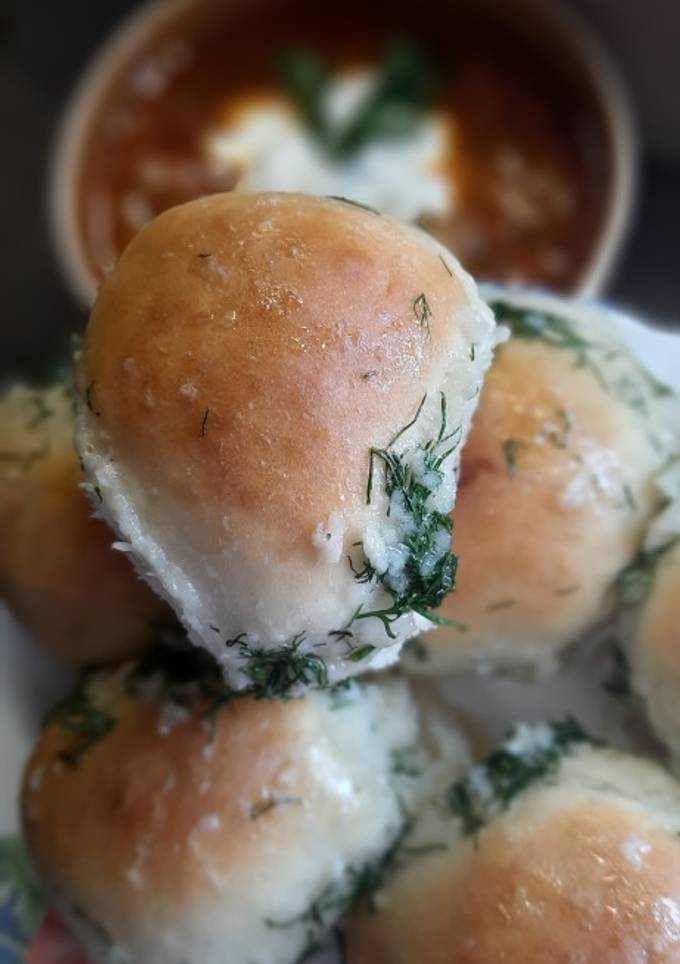 Пампушки с чесноком