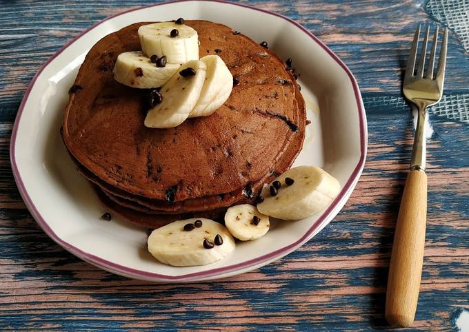 Whole wheat chocolate pancake Recipe