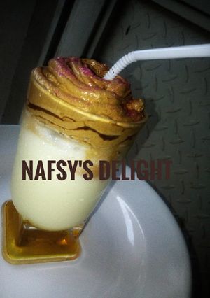 A picture of Dalgona coffee.