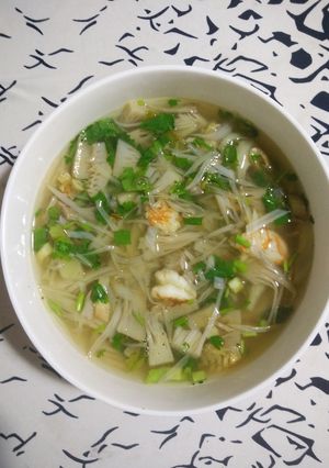 Hình của món Canh mít non tôm.