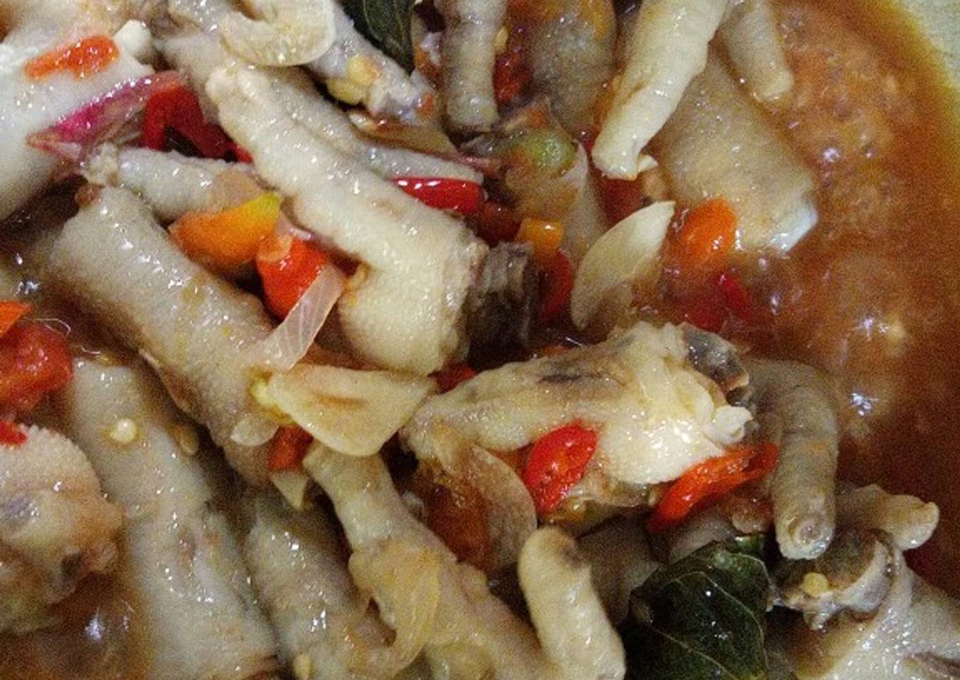 Tumis ceker pedas