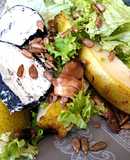 Ensalada de pera y champiñones