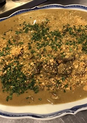 Une photo de Boeuf aux épices,cacahuètes et lait de coco