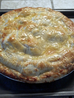 A picture of Homemade chicken pot pie.