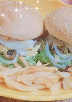 A picture of Bun kabab.