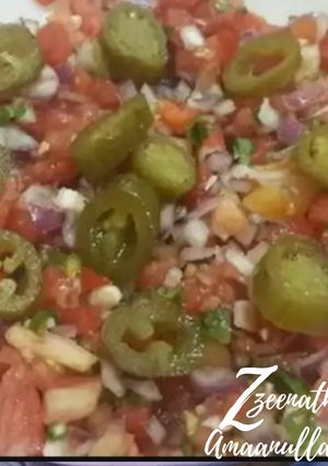 A picture of Mexican Jalapeno and Tomato Salad.