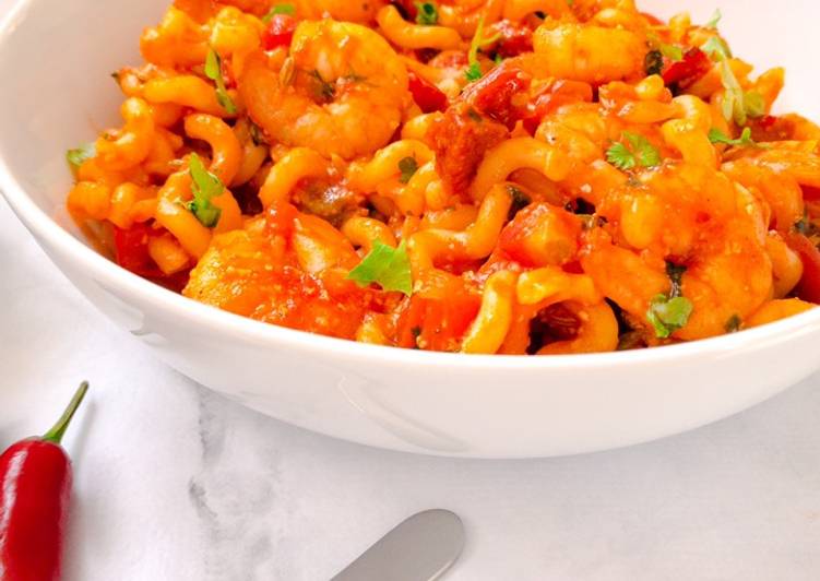 Chorizo and seafood pasta