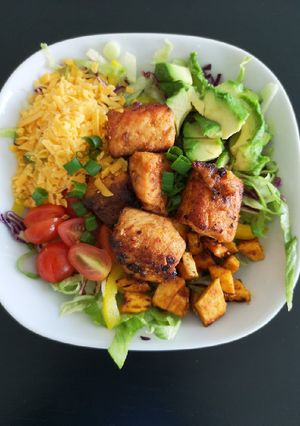 A picture of Fish Taco Salad(without tacos).