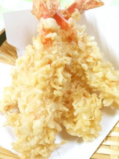 A picture of New Year's Eve Soba with Shrimp Tempura.