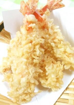 A picture of New Year's Eve Soba with Shrimp Tempura.