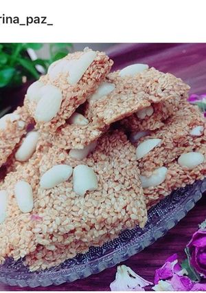 عکسی از دستور کنجد عسلی از خوشمزه های روزگار 😋