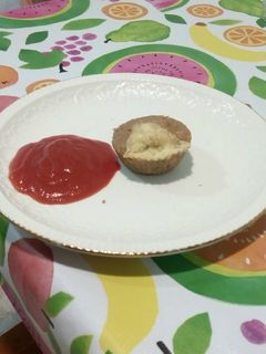 Una foto de Magdalenas de salmón con queso chedar