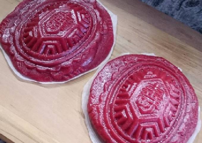 紅麴粉製作天然紅龜粿 食譜成品照片