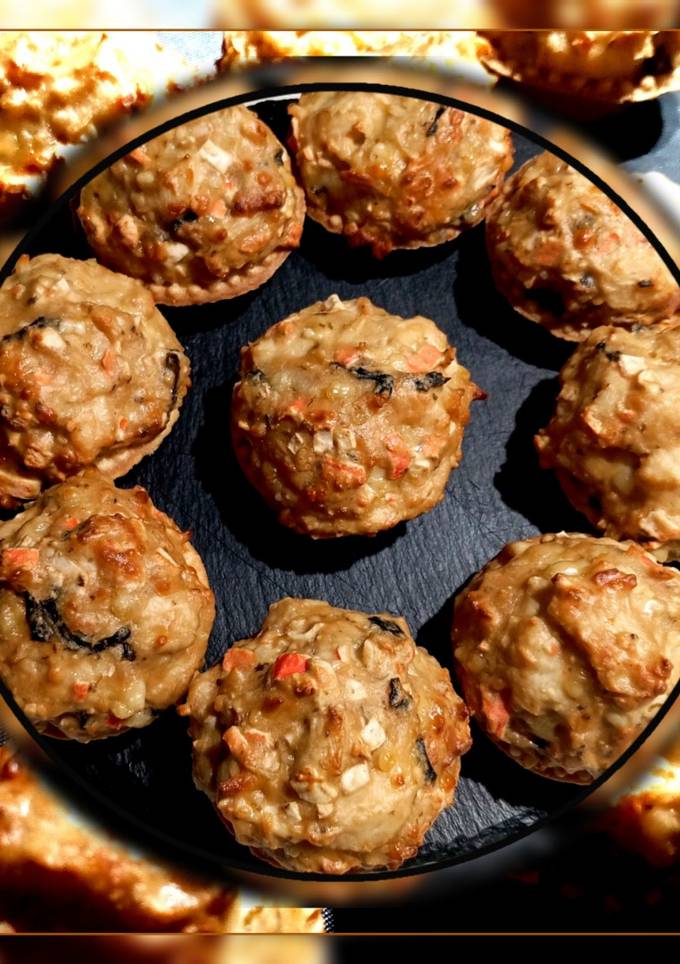 🔸 Тарталетки з курячим філе, сиром, крабовими паличками і норі запечені в духовці 🔸