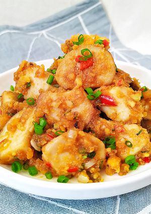金沙杏鮑菇 的食譜成品照片