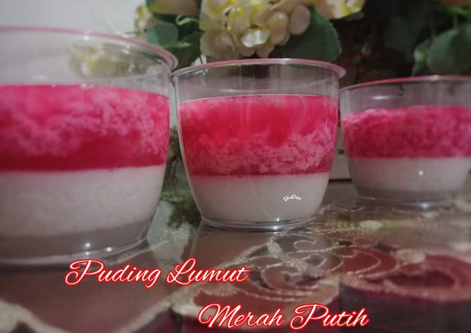 Cara Membuat Resep Puding Lumut Merah Putih