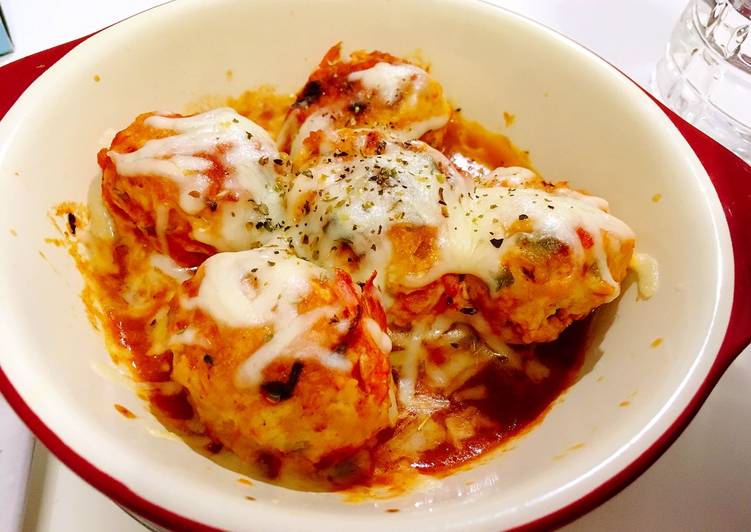 Shrimp meatball in tomato basil sauce