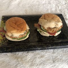 A picture of Home Made burger.