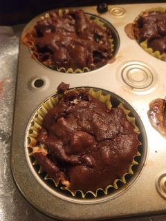 A picture of Rocky road muffins.