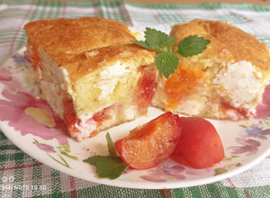 Sárgabarackos túrós pite🍊 recept fotója