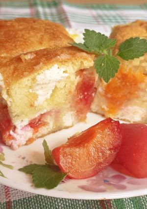 Sárgabarackos túrós pite🍊 recept fotója