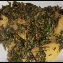 A picture of Methi aloo ki sabji.