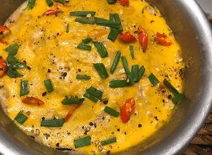 Hình của món Mắm chưng trứng vịt.