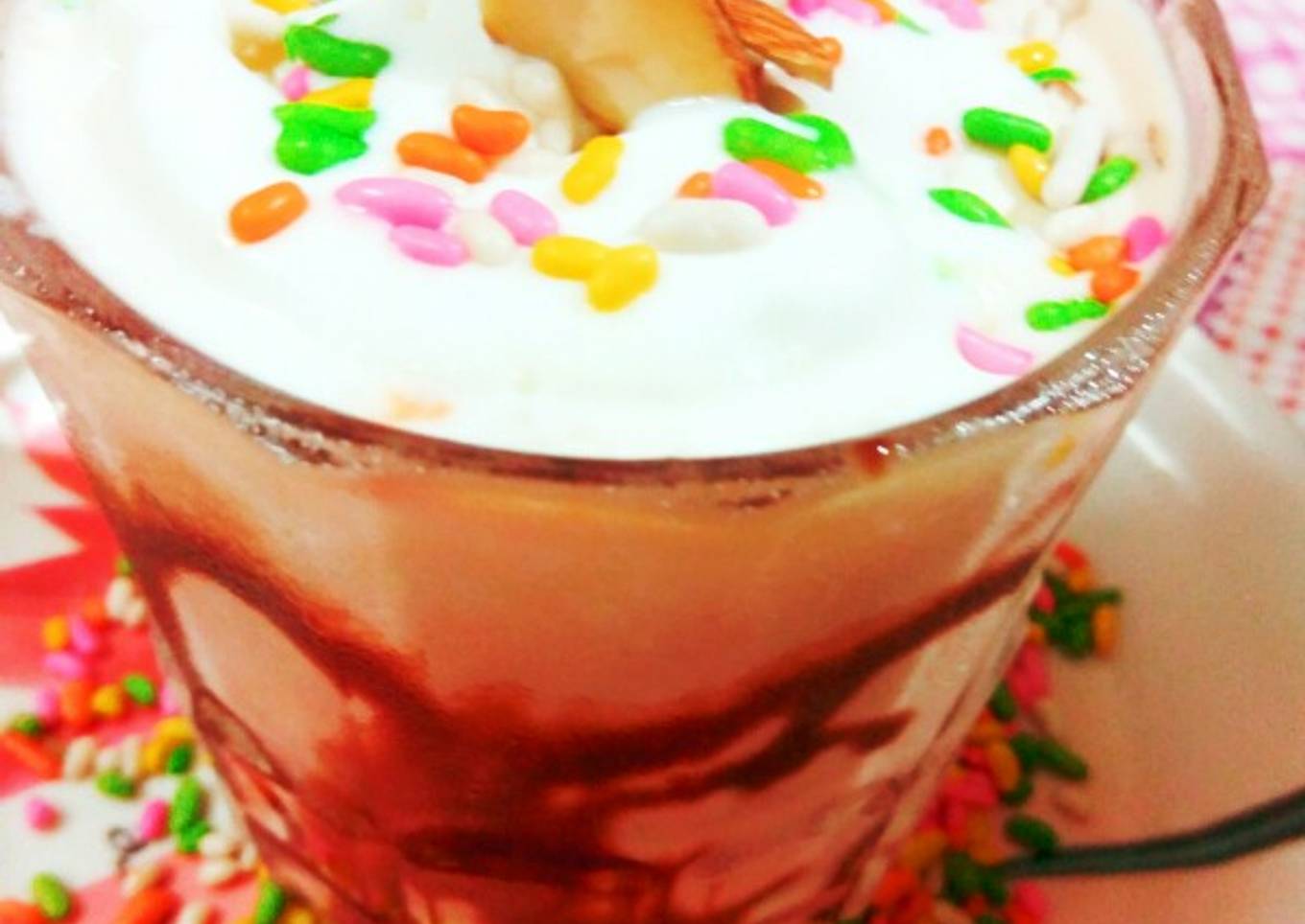 Healthy mango papaya smoothe