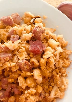 A picture of Chickpea 'Migas' with Ham.
