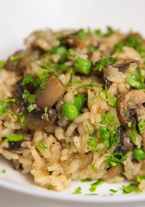 A picture of Mushroom Risotto.